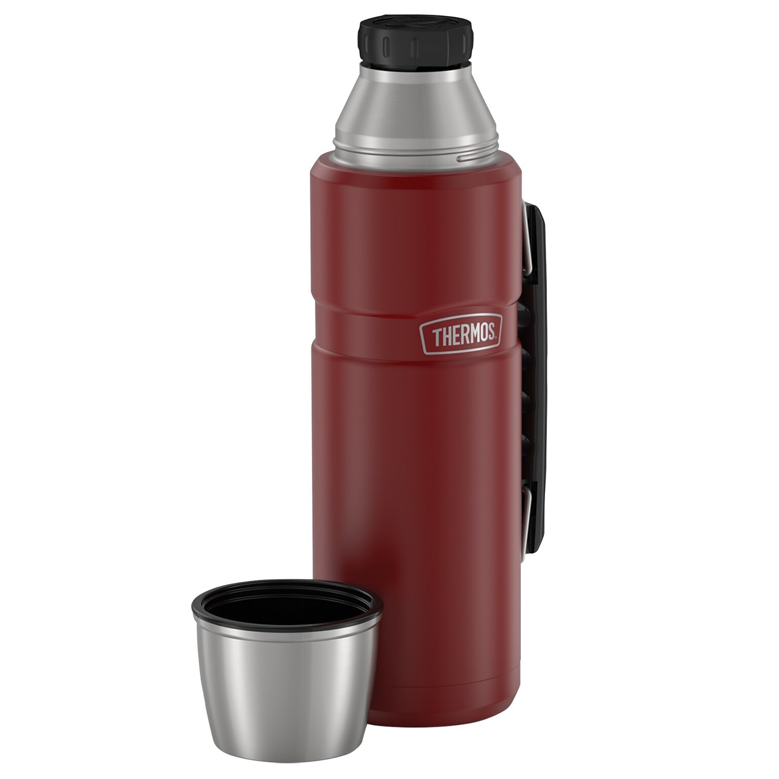 Thermos King Vacuum-Insulated Stainless Steel Beverage Bottle, 40 oz., Matte Red (THRSK2010MR4)