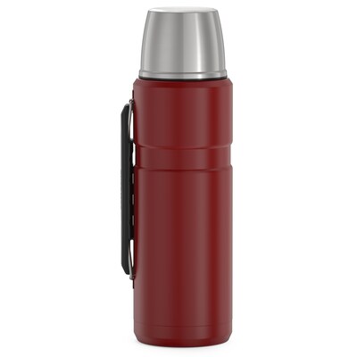 Thermos King Vacuum-Insulated Stainless Steel Beverage Bottle, 40 oz., Matte Red (THRSK2010MR4)
