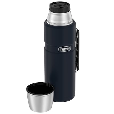 Thermos 2-Liter Stainless King Vacuum-Insulated Stainless Steel Beverage Bottle, Matte Blue (SK2020M