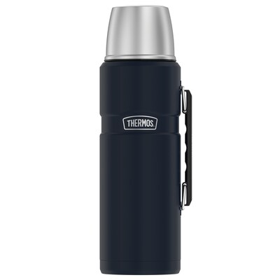 Thermos King Vacuum-Insulated Stainless Steel Beverage Bottle, 67 oz., Matte Blue (THRSK2020MDB4)