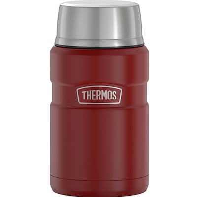 Thermos 24-Ounce Stainless King Vacuum-Insulated Food Jar, Matte Red (SK3020MR4)