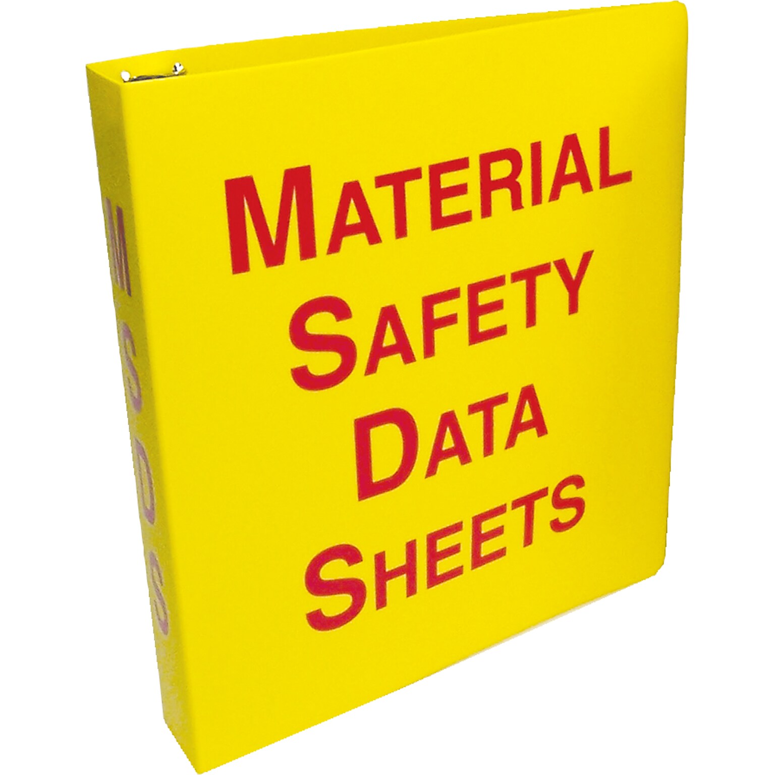 Accuform Safety Data Sheets 1 1/2 3-Ring Non-View Binder, Yellow/Red (ZRS641)