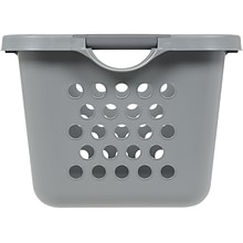 Iris Plastic Laundry Basket, Gray, 3/Pack (585088)