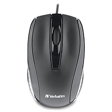 Verbatim Universal Wired Optical Mouse, Black (70733)