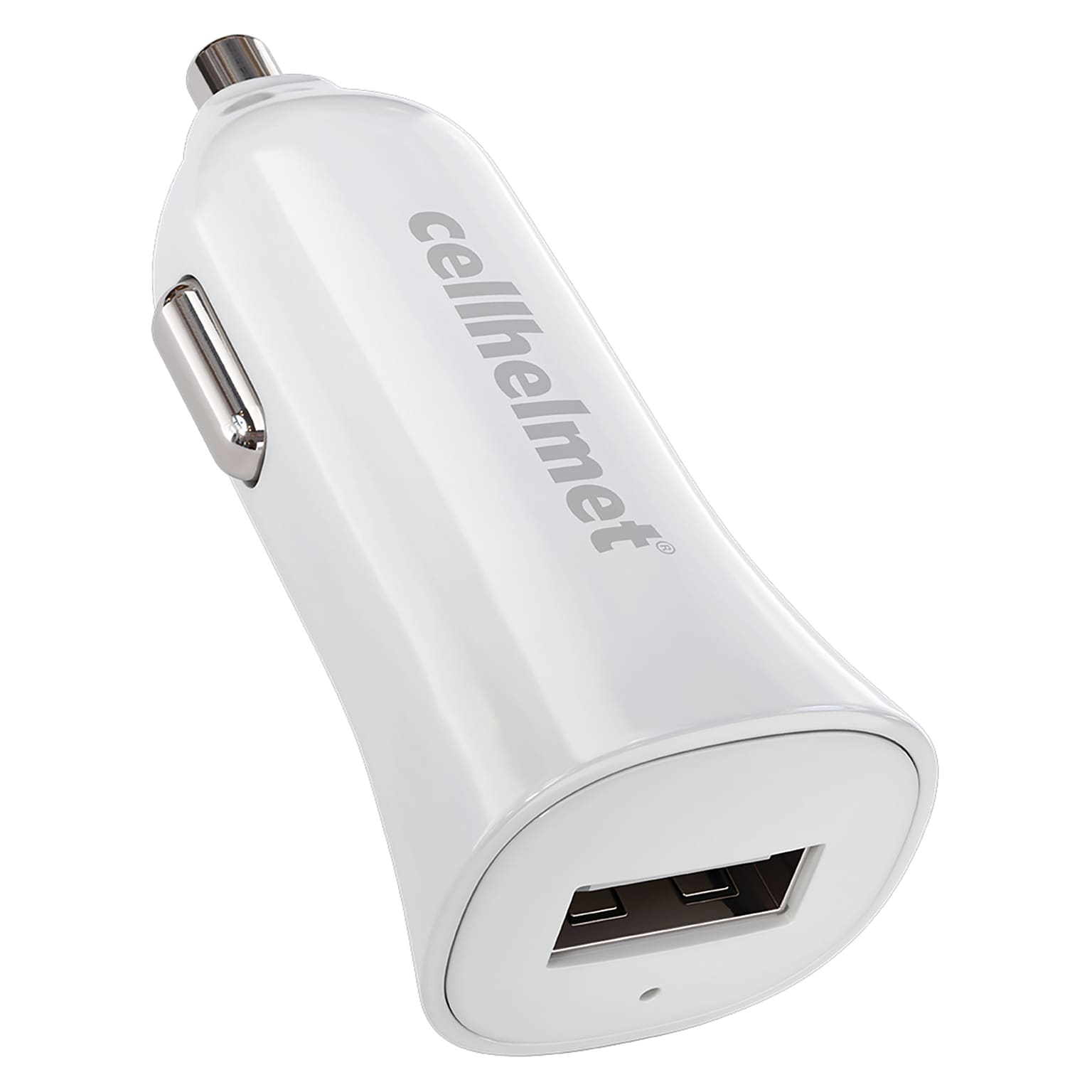 cellhelmet Single-USB Car Charger, 2.4-Amp, White (CAR-2.4A-W)