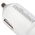 cellhelmet Dual-Port Car Charger for USB and USB-C, 20-Watt, White (CAR-PD-20W-A-C)