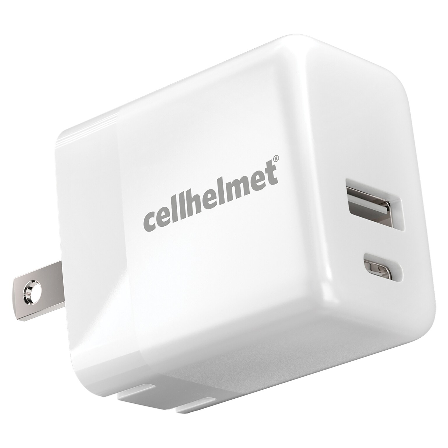 Cellhelmet USB-A/USB-C Wall Charger, 20W, White (CHELWLLPD20WAC)