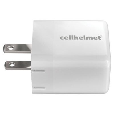 cellhelmet Dual Wall Block Charger with USB and USB-C Port, 20-Watt, White (WALL-PD-20W-A-C)