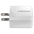 cellhelmet Dual Wall Block Charger with USB and USB-C Port, 20-Watt, White (WALL-PD-20W-A-C)