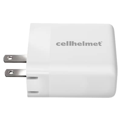 cellhelmet Dual Wall Black Charger with 2 USB-C Ports, 20-Watt, White (WALL-PD-20W-C-C)