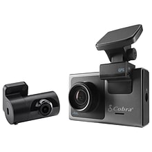 Cobra Ultimate Smart 4K Ultra HD Dash Cam with 1080p Full HD Rear View Camera, GPS, BT, Dual-Band Wi
