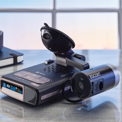 ESCORT M2 Radar-Mounted Smart Dash Cam with 140° Field of View, 1080p Full HD and Dual-Band Wi-Fi, Black (0010068-1)
