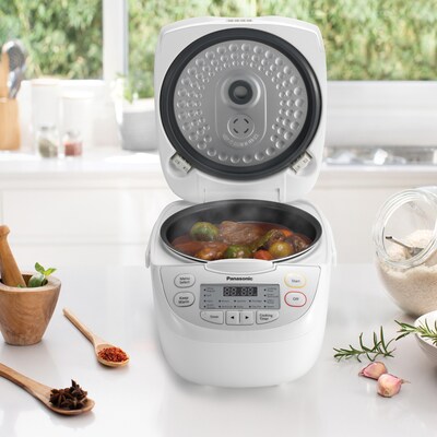 Panasonic 5-Cup Uncooked Rice and Grains Multi-Cooker, White (SR