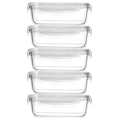 NutriChef 24-Piece Stackable Borosilicate Glass Food Storage