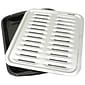 Range Kleen 2-Piece Heavy-Duty Porcelain and Chrome-Plated 16-In. x 12.75-In. Full Size Broiler Pan (BP100)