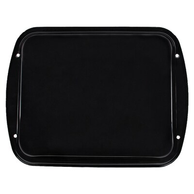 Certified Appliance Accessories Heavy-Duty Porcelain 16-In. x 12.75-In. Broiler Pan & Grill Set Black (50016)