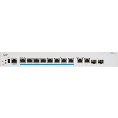 Cisco 350 CBS350-8MP-2X-NA 10 Ports Gigabit Ethernet Rack Mountable Switch