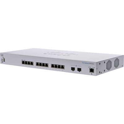 Cisco 350 12-Port Gigabit Ethernet Managed Switch, Silver (CBS35012XTNA)