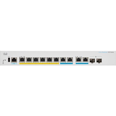 Cisco 350 CBS350-8MGP-2X-NA 10 Ports Gigabit Ethernet Rack Mountable Switch