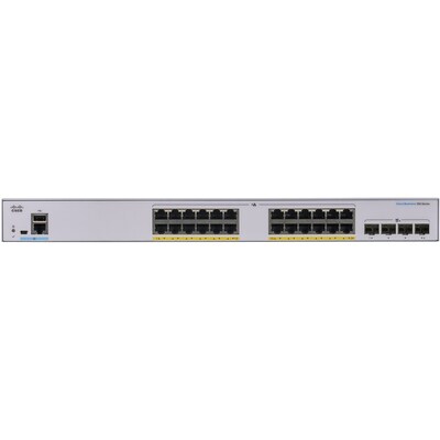 Cisco Business 350 Series 28-Port Gigabit Ethernet Managed Switch, Silver  (CBS350-24FP-4X-NA)