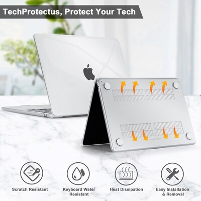 Techprotectus Hard-Shell Laptop Sleeve with Keyboard Cover, Crystal Clear, (TP-CYC-K-MA13M2)