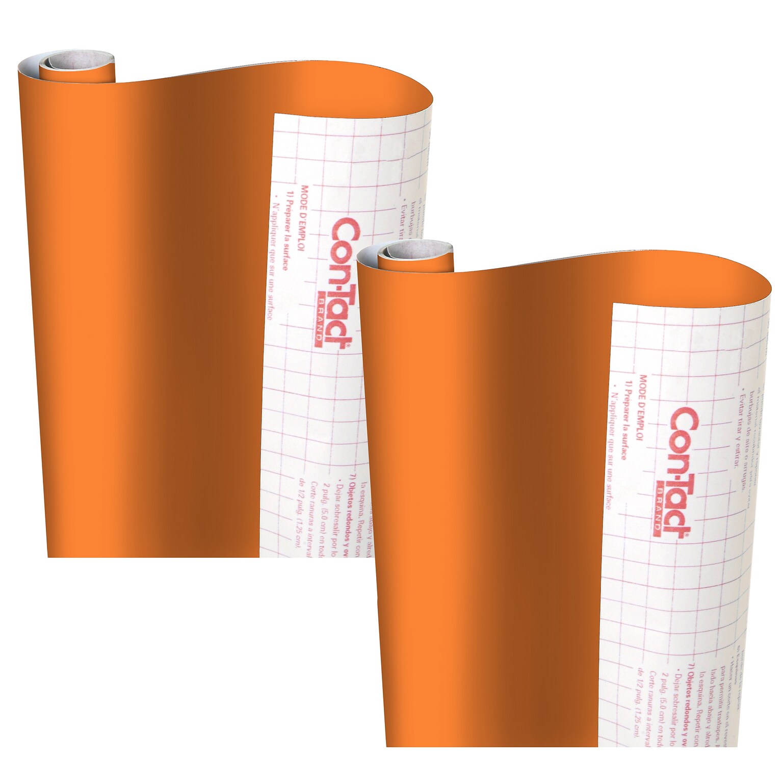 Con-Tact Creative Covering™ Adhesive Covering, 18 x 16 Per Roll, Orange, 2 Rolls (KIT16FC9A1K206-2)