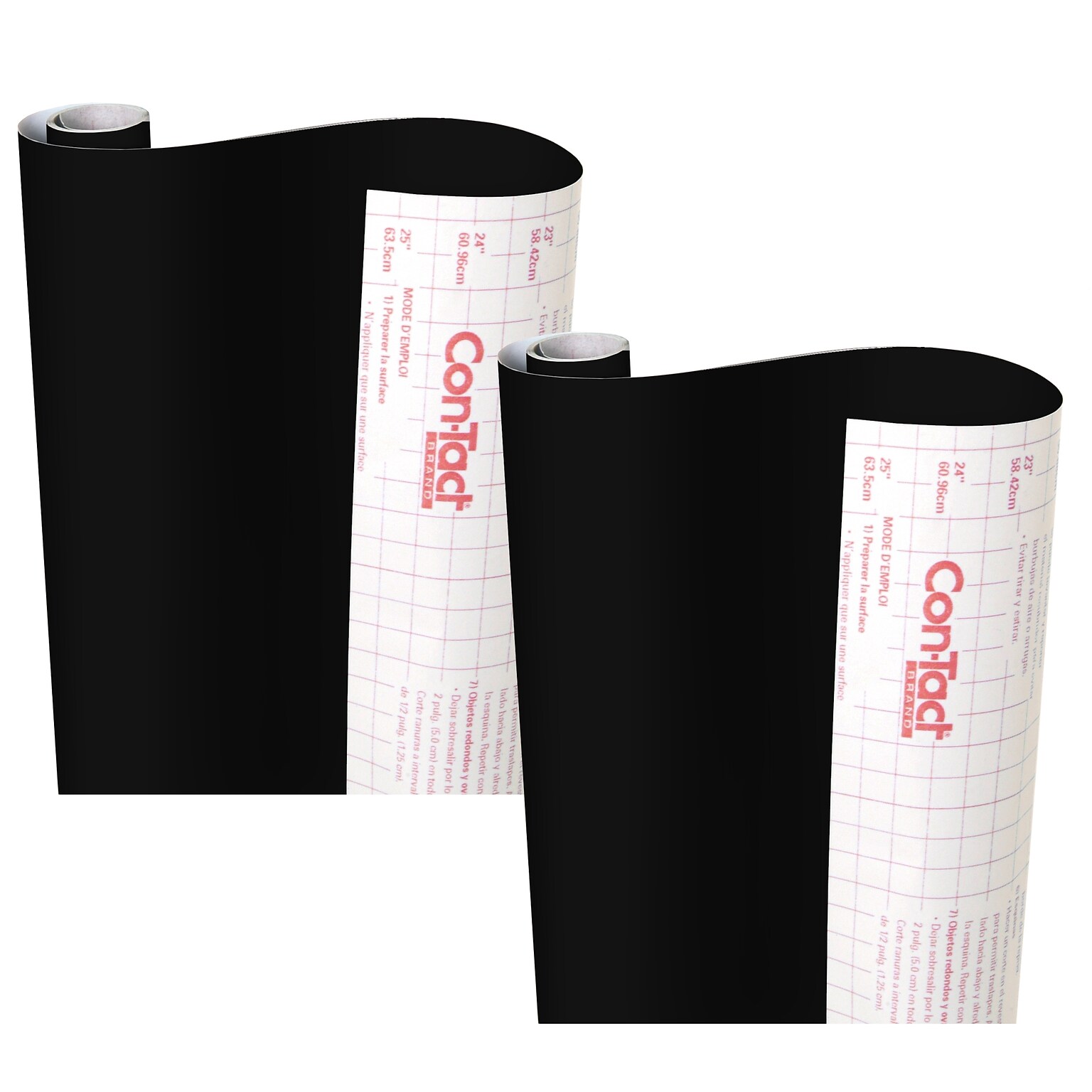 Kittrich Con-Tact Creative Covering Adhesive Covering, 18 x 16, Black, 2 Rolls/Bundle (KIT16FC9A93206-2)