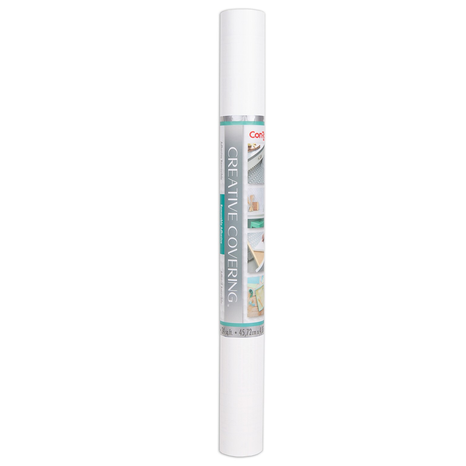 Con-Tact® Creative Covering™ Adhesive Covering, 18 x 16, White, 1 Roll (KIT16FC9A95206)