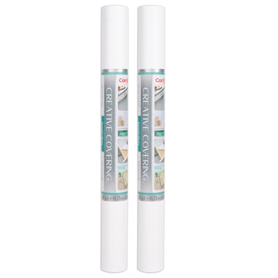 Con-Tact Creative Covering™ Adhesive Covering, 18 x 16 per roll, White, 2 Rolls (KIT16FC9A95206-2)