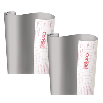 Con-Tact Creative Covering™ Adhesive Covering, 18 x 16 Per Roll, Slate Gray, 2 Rolls (KIT16FC9AA22