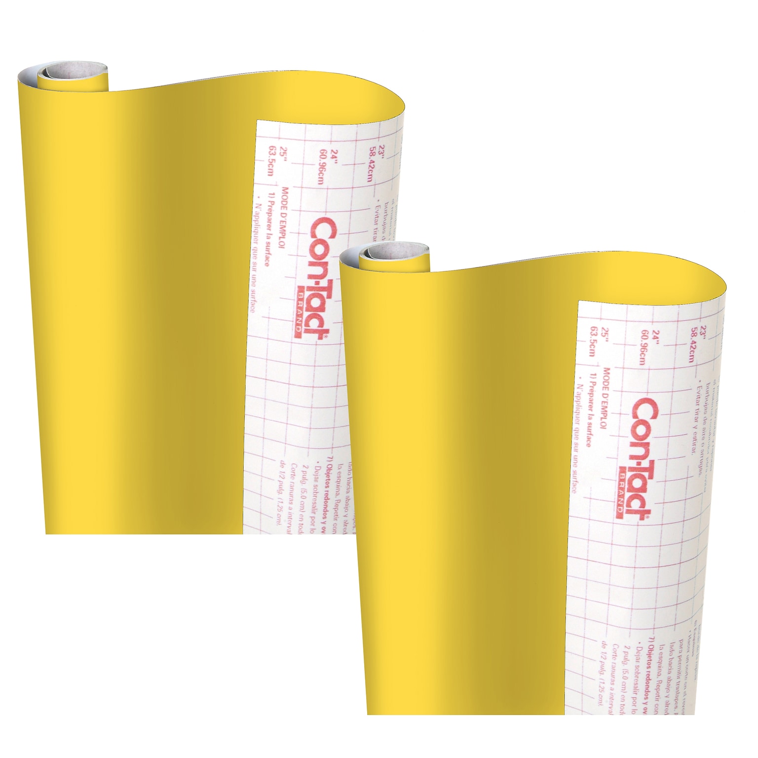 Con-Tact Creative Covering™ Adhesive Covering, 18 x 16 Per Roll, Yellow, 2 Rolls (KIT16FC9AH2206-2)