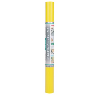 Con-Tact Creative Covering™ Adhesive Covering, 18" x 16' Per Roll, Yellow, 2 Rolls (KIT16FC9AH2206-2)