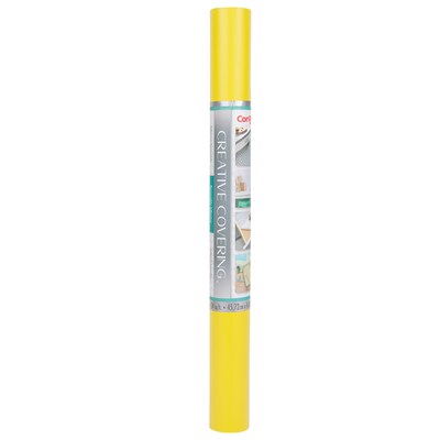 Con-Tact Creative Covering™ Adhesive Covering, 18" x 16' Per Roll, Yellow, 2 Rolls (KIT16FC9AH2206-2)