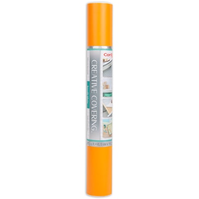 Con-Tact® Creative Covering™ Adhesive Covering, 18" x 50', Orange, 1 Roll (KIT50FC9A1K606)