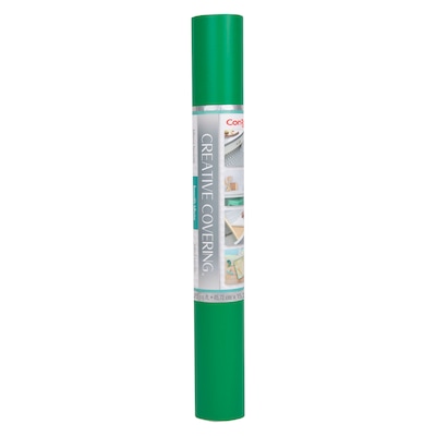 Con-Tact® Creative Covering™ Adhesive Covering, 18 x 50, Kelly Green, 1 Roll (KIT50FC9AH4606)