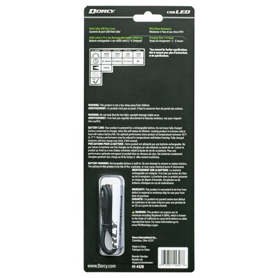 Dorcy 10" 2,000-Lumen USB Rechargeable Flashlight with Powerbank, Black (41-4328)