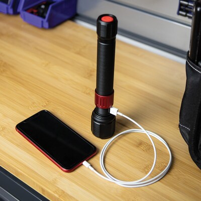 Dorcy 10 2,000-Lumen USB Rechargeable Flashlight with Powerbank, Black (41-4328)
