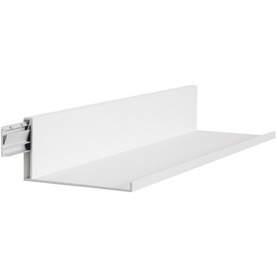 Hangman No-Stud Single Aluminum Floating Shelf, 18-In., White Powder Coat (HANL18W)