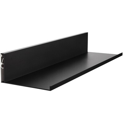 Hangman No-Stud Single Aluminum Floating Shelf, 48-In., Black Powder Coat (HANL48B)