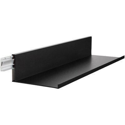 Hangman No-Stud Single Aluminum Floating Shelf, 48-In., Black Powder Coat (HANL48B)