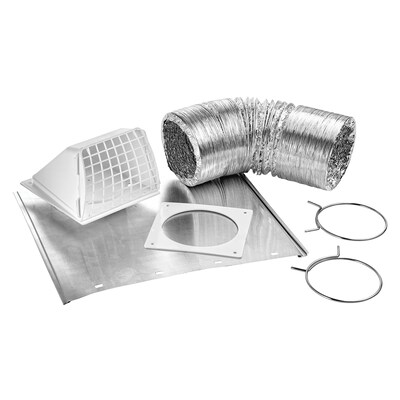 Lambro White 4" x 8' UL 2158A Transition Duct Vent Kit (1375W)