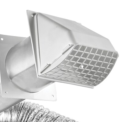 Lambro White 4 x 8 UL 2158A Transition Duct Vent Kit (1375W)