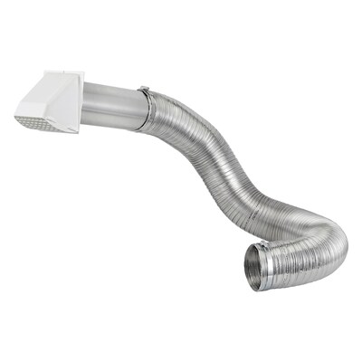 Lambro White 4 x 8 UL 2158A Premium Flexible Semi-Rigid Duct Vent Kit (1375W-R)
