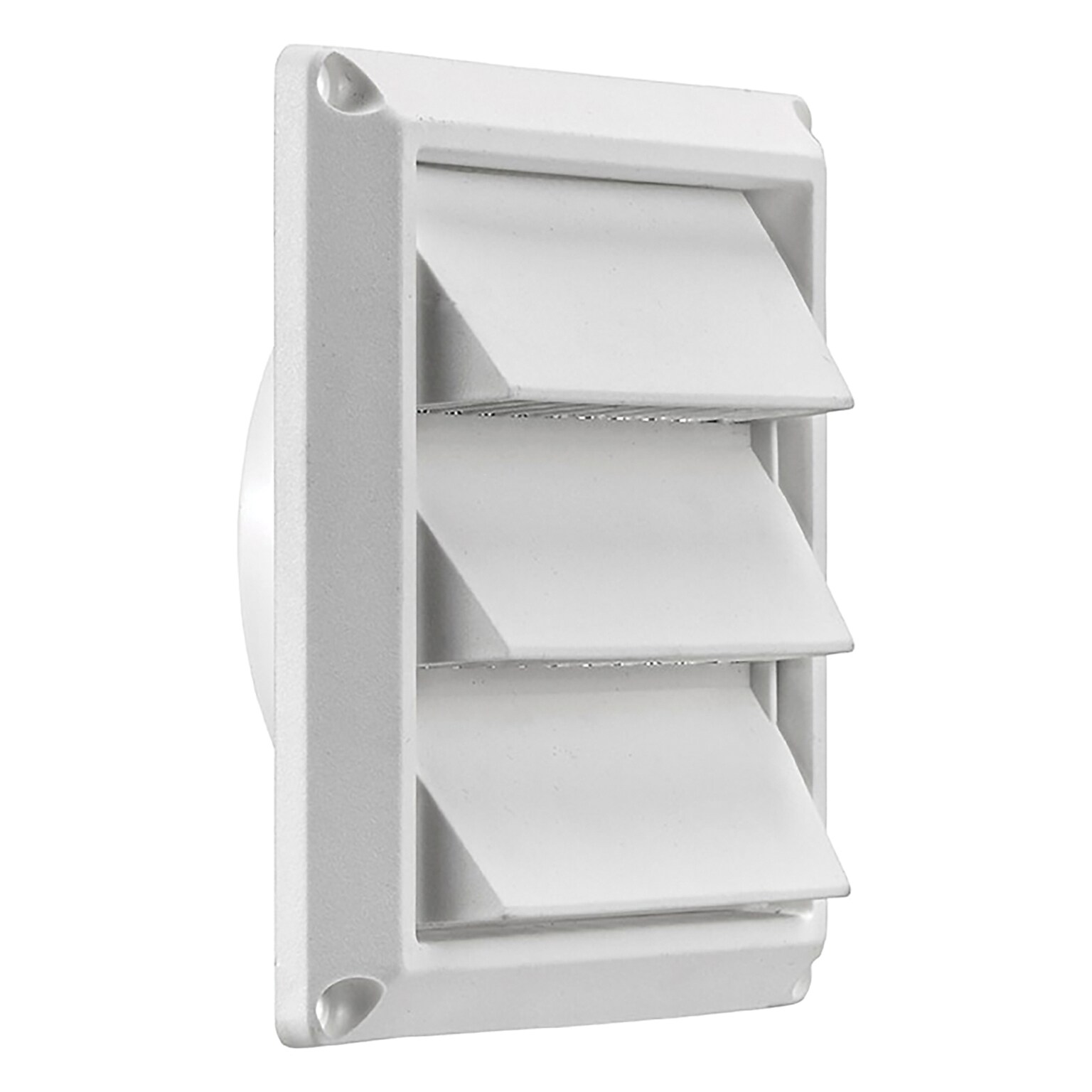 Lambro White 4 Plastic Air Intake Louver Vent (604W)