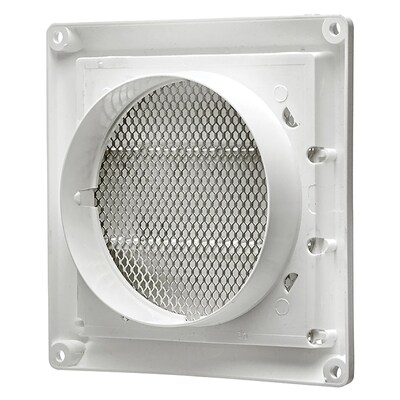 Lambro White 4" Plastic Air Intake Louver Vent (604W)