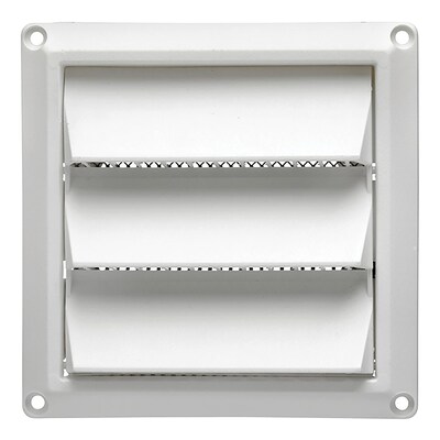 Lambro White 4" Plastic Air Intake Louver Vent (604W)