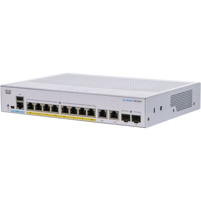 Cisco 250 8-Port Gigabit Ethernet Managed Switch, Silver (CBS2508PPE2GNA)