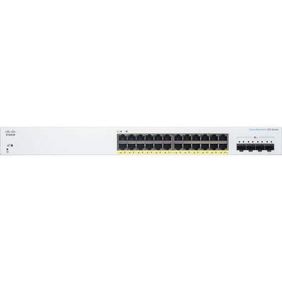 Cisco 220 24-Port Gigabit Ethernet Managed Switch, Silver (CBS22024FP4XNA)