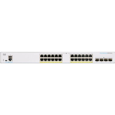 Cisco 250 24-Port Gigabit Ethernet Managed Switch, Silver (CBS25024P4XNA)