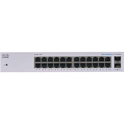 Cisco 110 24-Port Gigabit Ethernet Managed Switch, Silver (CBS11024TNA)